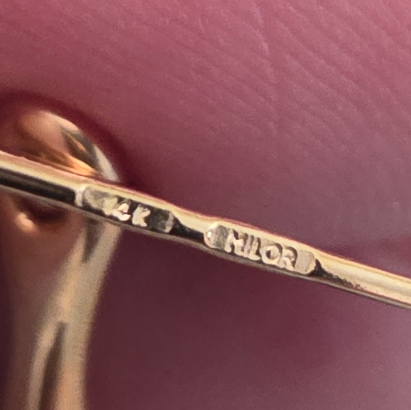 14kt Electroform Milor Rose Gold Teardrop Dangle Earrings - Picture 8 of 11